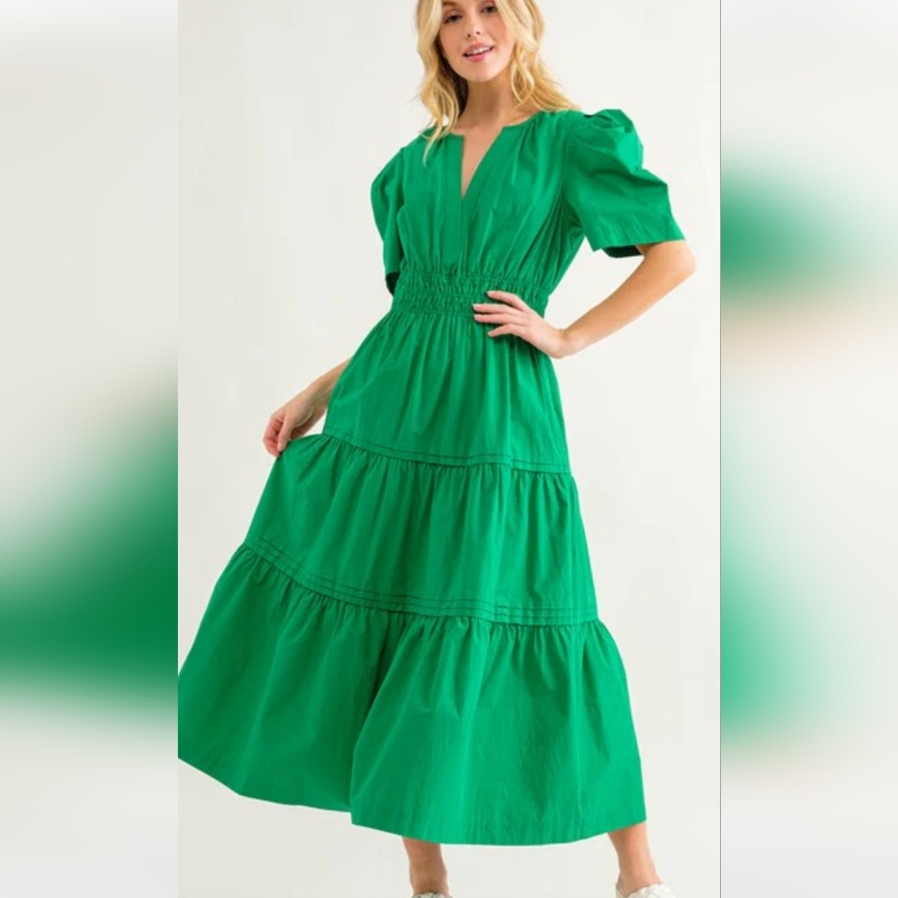 Elegant Green Maxi Dress